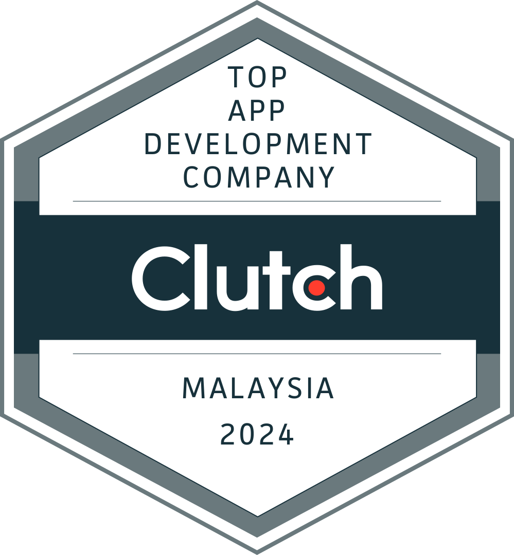 Badge from Clutch recognizing Snappymob as the Top App Development Company in Malaysia for 2024.